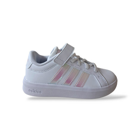 Sneakers bambina Adidas Grand Court bianco cangiante sportive
