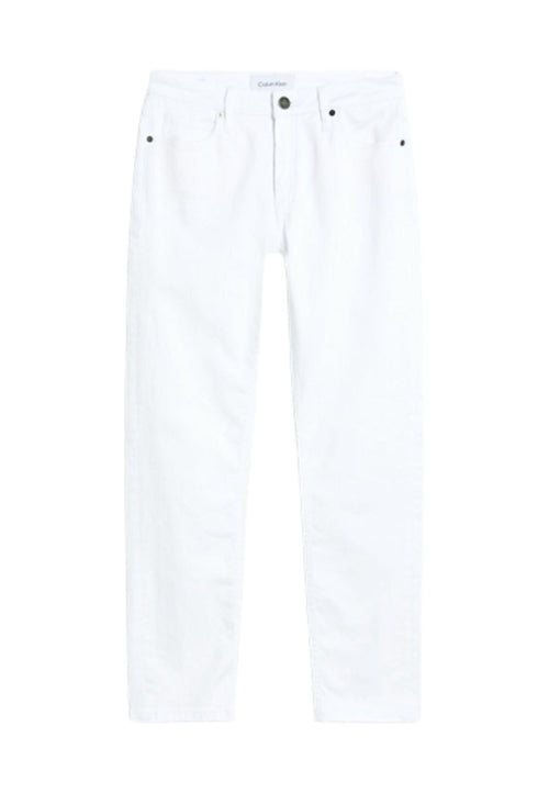 calvin klein jeans MID RISE SLIM ANKLE-WHITE da donna