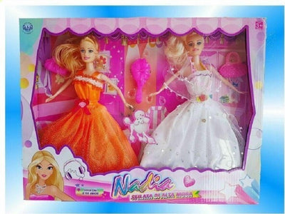 Nadia-Sfilata-Di-Alta-Moda-Bambole-Spazzola-Borse-Giocattolo-Gioco-Bambina