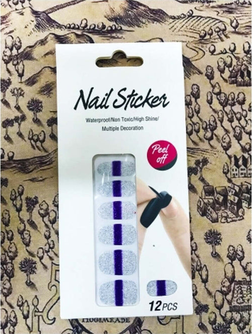 NAIL ART STICKERS VIOLA ARGENTO GLITTER 12 DECORAZIONI ADESIVA PEEL OFF UNGHIE Bellezza/Manicure e pedicure/Decorazioni per unghie/Attrezzatura per Nail Art/Strass Trade Shop italia - Napoli, Commerciovirtuoso.it
