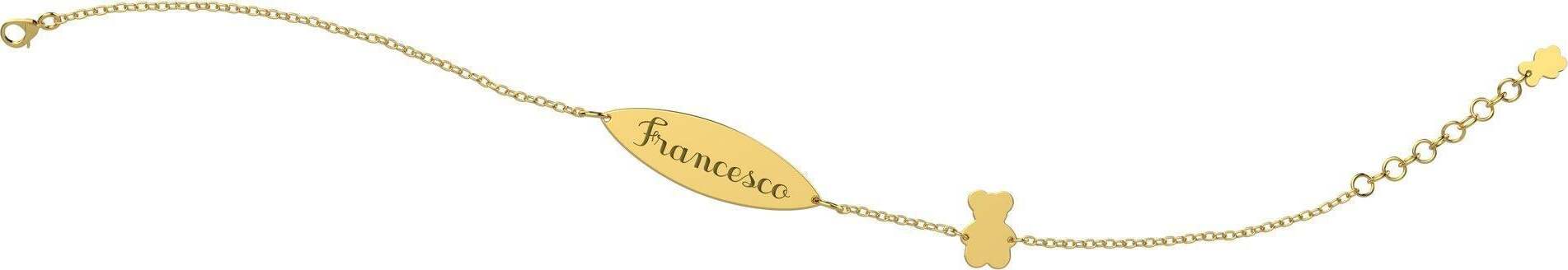 Nanan-Bracciale-con-Targhetta---Orsetto-Oro-Nanán