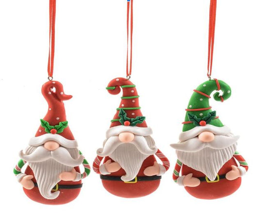 Pendaglio Babbo Natale in argilla morbida per decorazioni natalizie
