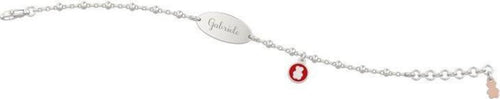 Nanàn-Bracciale-argento-personalizzabile-bimbo-charm-orso-rotondo-Nanán