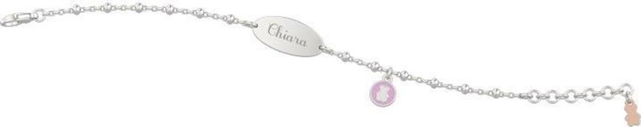Nanàn-Bracciale-argento-personalizzabile-bimbo-charm-orso-rotondo-Nanán