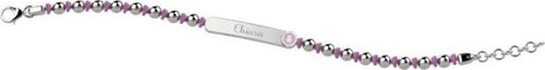 Nanàn-Bracciale-con-nodini-e-perline---Targhetta-personalizzabile-Nanán