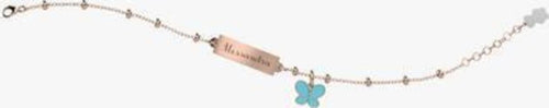 Nanàn-Bracciale-con-Targhetta-Personalizzabile-e-Farfalla-Turchese-Nanán