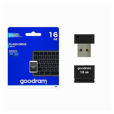 Nano Pendrive Chiavetta Di Memoria Usb Tipo A Upi2 16 Gb Usb 2.0 Nera Upi2-16gb