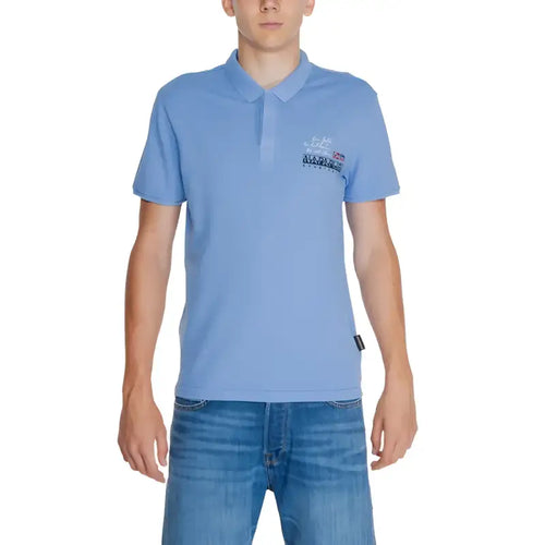 Napapijri Polo Uomo - light blue / M - Abbigliamento Polo