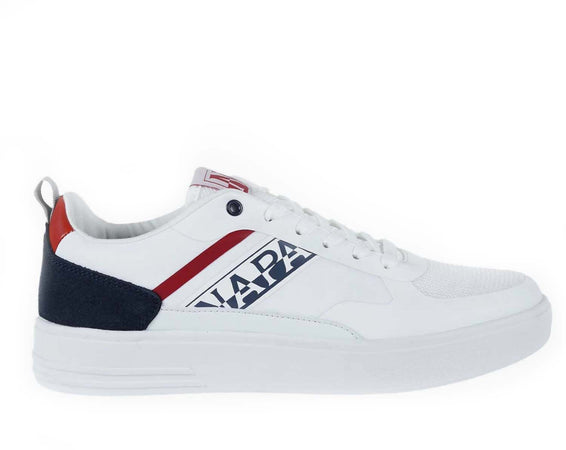 Napapijri Scarpa Uomo Sneaker Casual Bianca Con Lacci Bark Nuova Collezione