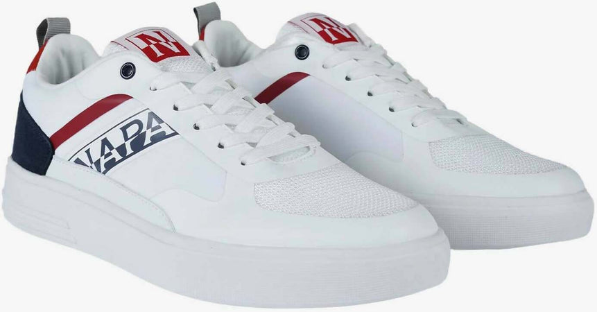 Napapijri Scarpa Uomo Sneaker Casual Bianca Con Lacci Bark Nuova Collezione