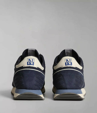 Napapijri Scarpe Uomo Uomo in Pelle Scamosciata E Tessuto Sneaker Casual Virtus Suola in Gomma E Lacci Nuova Collezione Autunno/inverno 2022/23