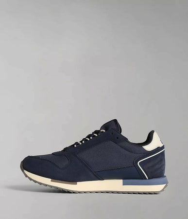 Napapijri Scarpe Uomo Uomo in Pelle Scamosciata E Tessuto Sneaker Casual Virtus Suola in Gomma E Lacci Nuova Collezione Autunno/inverno 2022/23