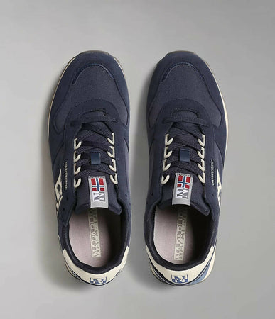 Napapijri Scarpe Uomo Uomo in Pelle Scamosciata E Tessuto Sneaker Casual Virtus Suola in Gomma E Lacci Nuova Collezione Autunno/inverno 2022/23