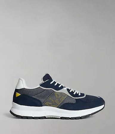 Napapijri Sneakers Uomo Match Scarpe Casual Tessuto E Camoscio Lacci Suola In Gomma Blu Scarpa Maxi Logo Nuova Coll. Napipijri