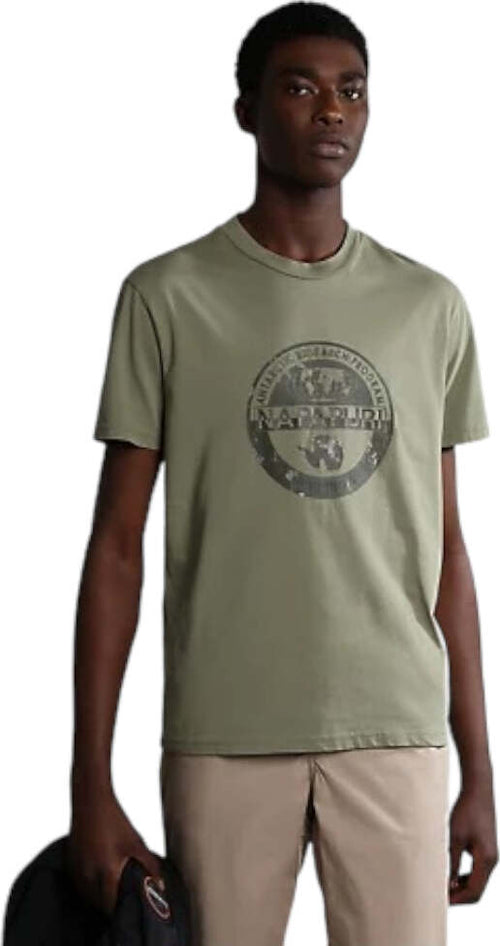 Napapijri-T-shirt-verde-Bollo