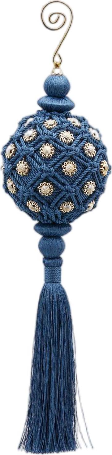 Nappa natalizia Blu decorata con Intrecci, pendaglio per albero di Natale da 28 cm Casa e cucina/Decorazioni per interni/Addobbi e decorazioni per ricorrenze/Decorazioni natalizie/Addobbi e decorazioni/Palle e palline MagiediNatale.it - Altamura, Commerciovirtuoso.it