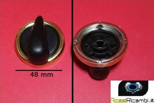 NARDI - MANOPOLA FORNO NERA E ORO - INNESTO 6mm GAMBO RASO DIAMETRO 48 mm Casa e cucina/Grandi elettrodomestici/Accessori e parti di ricambio/Ricambi e accessori per forni/Finiture e manopole per forni Rossi Ricambi - Venetico Marina, Commerciovirtuoso.it