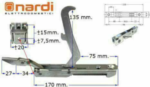 NARDI COPPIA CERNIERE PORTA FORNO CM. 170 X 20 SPORTELLO MOLLE COMPLETE Casa e cucina/Grandi elettrodomestici/Accessori e parti di ricambio/Ricambi e accessori per forni/Finiture e manopole per forni Rossi Ricambi - Venetico Marina, Commerciovirtuoso.it