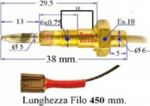 NARDI TERMOCOPPIA VALVOLA SICUREZZA GAS CUCINA - PIANO COTTURA ORIGINALE Casa e cucina/Grandi elettrodomestici/Accessori e parti di ricambio/Ricambi e accessori per cucine/Regolatori di energia Rossi Ricambi - Venetico Marina, Commerciovirtuoso.it