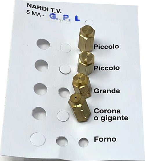 NARDI UGELLI INIETTORI CUCINA 4 FUOCHI + FORNO GAS GPL FILETTO 5MA Casa e cucina/Utensili da cucina/Bruciatori da cucina Rossi Ricambi - Venetico Marina, Commerciovirtuoso.it