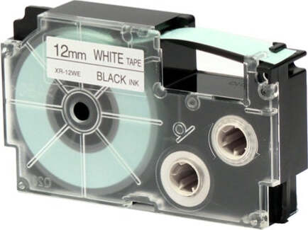 Nastro - 12 mm x 8 mt - nero-bianco - Casio Cancelleria e prodotti per ufficio/Elettronica per ufficio/Accessori/Accessori per etichettatrici Eurocartuccia - Pavullo, Commerciovirtuoso.it