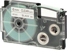 Nastro - 6 mm x 8 mt - nero-trasparente - Casio Cancelleria e prodotti per ufficio/Elettronica per ufficio/Accessori/Accessori per etichettatrici Eurocartuccia - Pavullo, Commerciovirtuoso.it