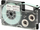Nastro - 9 mm x 8 mt - nero- bianco - Casio Cancelleria e prodotti per ufficio/Elettronica per ufficio/Accessori/Accessori per etichettatrici Eurocartuccia - Pavullo, Commerciovirtuoso.it