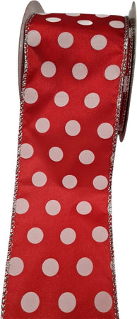 Nastro a pois per decorazioni e confezioni natalizie, da 60 mm x 10 metri Casa e cucina/Hobby creativi/Cucito/Tessuti MagiediNatale.it - Altamura, Commerciovirtuoso.it