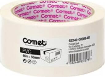Nastro adesivo - PVC - 50 mm x 66 mt - bianco - Comet Fai da te/Ferramenta/Adesivi e sigillanti/Nastro adesivo/Nastro da imballo Eurocartuccia - Pavullo, Commerciovirtuoso.it