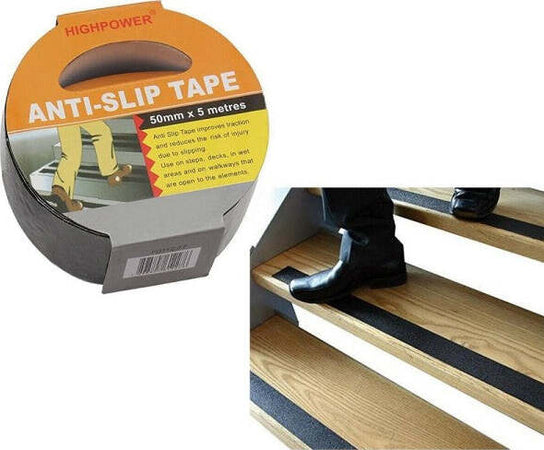 Nastro-Adesivo-Antiscivolo-Per-Scale-Legno-Pavimento-Interno-Esterni-5mt-50mm