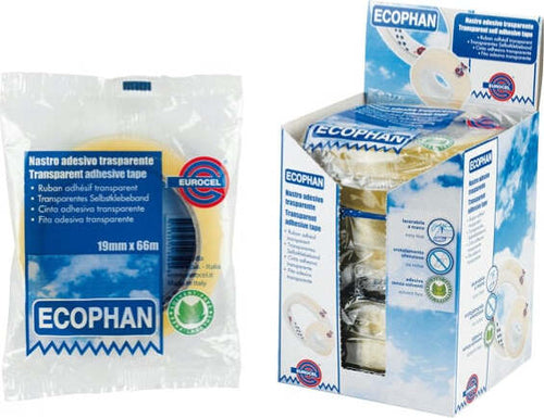 Nastro adesivo Ecophan - 15 mm x 66 mt - in caramella - trasparente - Eurocel [multipack] 10 pezzi Cancelleria e prodotti per ufficio/Archivio ufficio e accessori per scrivania/Nastri colle elastici e graffette/Adesivi e colle/Colle Eurocartuccia - Pavullo, Commerciovirtuoso.it
