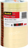 Nastro adesivo Scotch 508 - 15 mm x 66 mt - trasparente - Scotch - torre 10 rotoli Cancelleria e prodotti per ufficio/Archivio ufficio e accessori per scrivania/Nastri colle elastici e graffette/Adesivi e colle/Colle Eurocartuccia - Pavullo, Commerciovirtuoso.it
