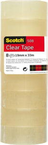Nastro adesivo Scotch 508 - 19 mm x 33 mt - trasparente - Scotch - torre 8 rotoli Cancelleria e prodotti per ufficio/Archivio ufficio e accessori per scrivania/Nastri colle elastici e graffette/Adesivi e colle/Colle Eurocartuccia - Pavullo, Commerciovirtuoso.it