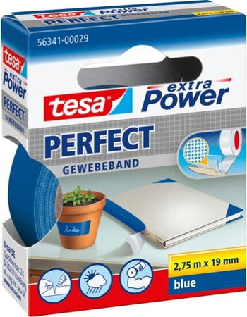 Nastro adesivo telato XP Perfect - 19 mm x 2 7 m - blu -Tesa Fai da te/Pitture trattamenti per pareti e utensili/Strumenti e attrezzi per verniciatura/Materiali di preparazione/Nastro/Nastro per mascheratura Eurocartuccia - Pavullo, Commerciovirtuoso.it
