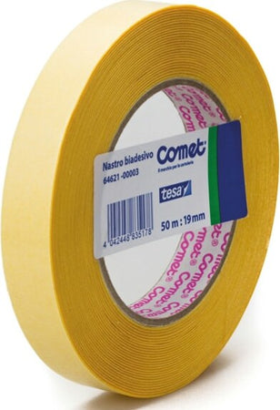 Nastro biadesivo - 50 mt x 19 mm - trasparente - Comet [multipack] 8 pezzi Fai da te/Ferramenta/Adesivi e sigillanti/Nastro adesivo/Nastro di montaggio Eurocartuccia - Pavullo, Commerciovirtuoso.it