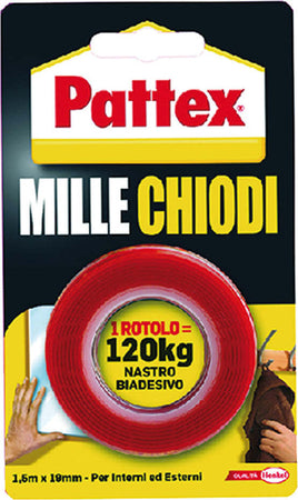 NASTRO-BIADESIVO-'MILLECHIODI'-mm-19-x-1,5-mt-Pattex