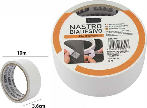Nastro Biadesivo Nastri Rotolo Super Resistente 3.6 Cm X 10 Metri 69822 Casa, arredamento e bricolage > Bricolage e fai da te > Nastri Trade Shop italia - Napoli, Commerciovirtuoso.it