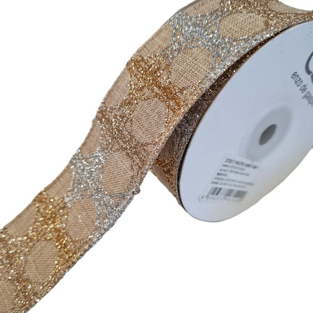 Nastro con glitter per decorazioni e confezioni natalizie, da 38 mm x 10 metri Casa e cucina/Hobby creativi/Cucito/Tessuti MagiediNatale.it - Altamura, Commerciovirtuoso.it