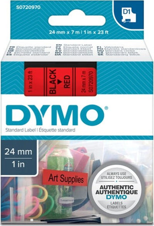 Nastro D1 537170 - 24 mm x 7 mt - nero-rosso - Dymo Cancelleria e prodotti per ufficio/Elettronica per ufficio/Accessori/Accessori per etichettatrici Eurocartuccia - Pavullo, Commerciovirtuoso.it