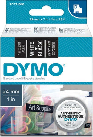 Nastro D1 537210 - 24 mm x 7 mt - bianco-nero - Dymo Cancelleria e prodotti per ufficio/Elettronica per ufficio/Accessori/Accessori per etichettatrici Eurocartuccia - Pavullo, Commerciovirtuoso.it