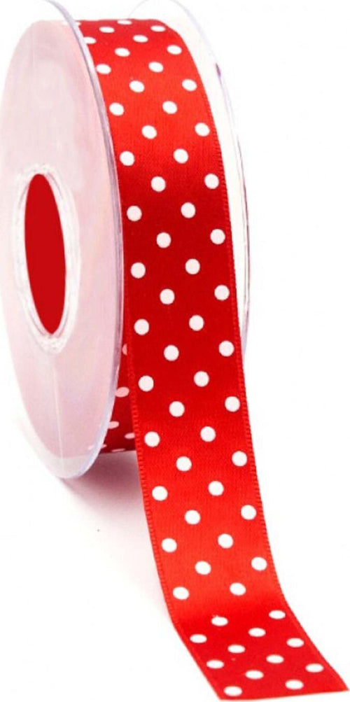 Nastro doppio Raso Rosso a pois 7.5 mm x 9 mt per decorazioni e confezioni natalizie Casa e cucina/Hobby creativi/Cucito/Tessuti MagiediNatale.it - Altamura, Commerciovirtuoso.it