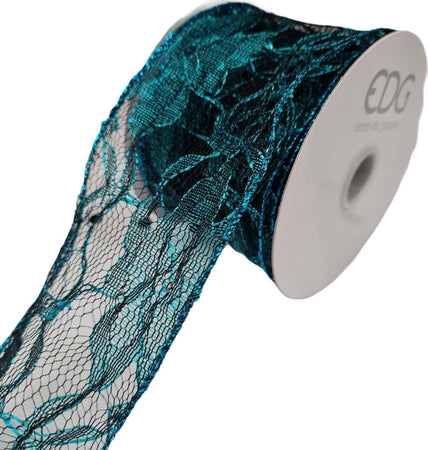 Nastro in pizzo verde petrolio per decorazioni e confezioni natalizie, rotolo 10 metri Casa e cucina/Hobby creativi/Cucito/Tessuti MagiediNatale.it - Altamura, Commerciovirtuoso.it