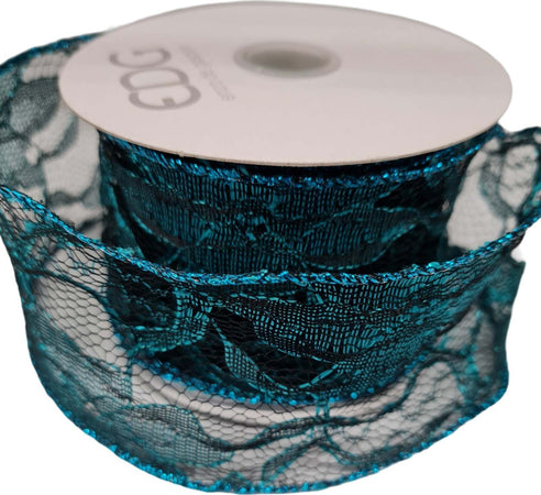 Nastro in pizzo verde petrolio per decorazioni e confezioni natalizie, rotolo 10 metri Casa e cucina/Hobby creativi/Cucito/Tessuti MagiediNatale.it - Altamura, Commerciovirtuoso.it