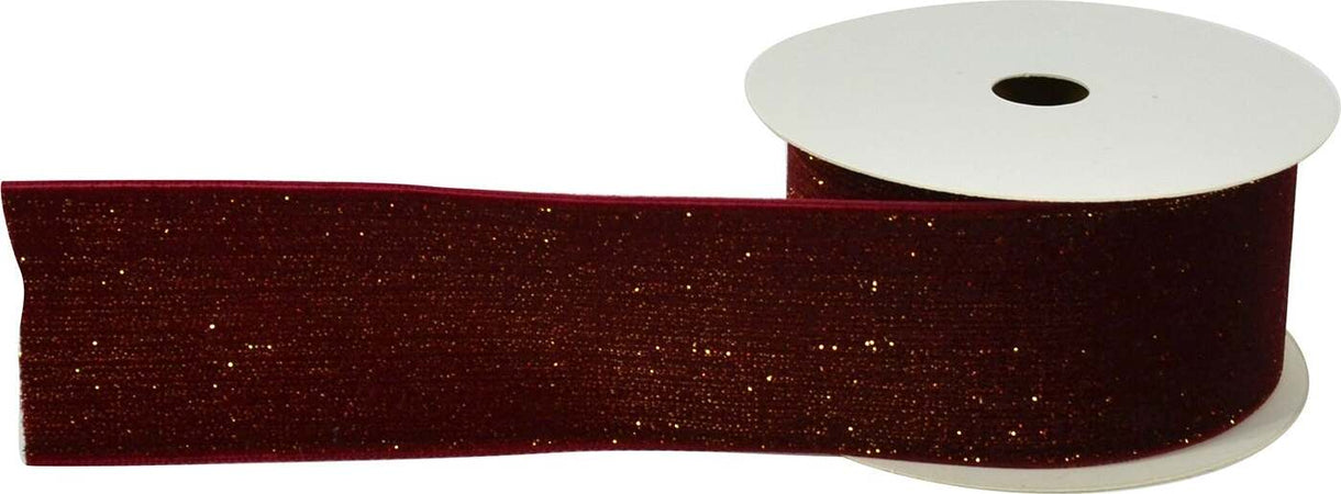 Nastro in tessuto Bordeaux con Glitter 40 mm x 2,7 mt per decorazioni e confezioni natalizie Casa e cucina/Hobby creativi/Cucito/Tessuti MagiediNatale.it - Altamura, Commerciovirtuoso.it