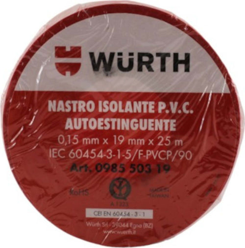 Nastro-isolante-108D-L25-H19-rosso-Wurth