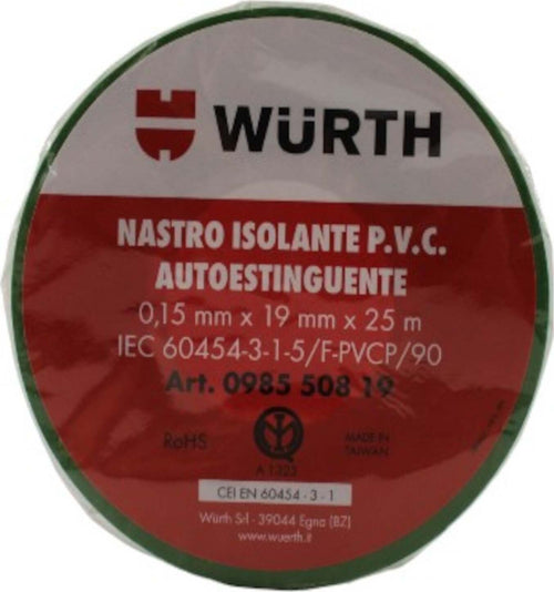 Nastro-isolante-108D-L25-H19-verde-Wurth