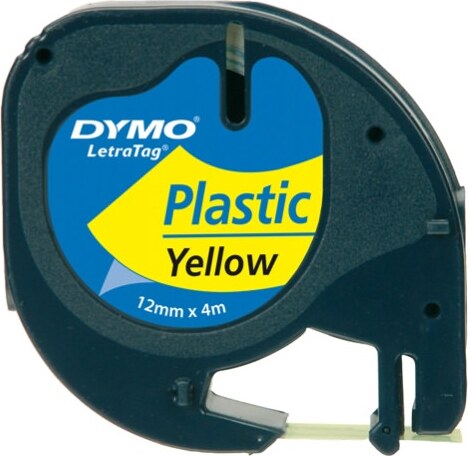 Nastro Letratag 912020 - in plastica - 12 mm x 4mt - giallo - Dymo Cancelleria e prodotti per ufficio/Elettronica per ufficio/Accessori/Accessori per etichettatrici Eurocartuccia - Pavullo, Commerciovirtuoso.it