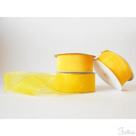 Nastro Organza Giallo 40MM 50MT