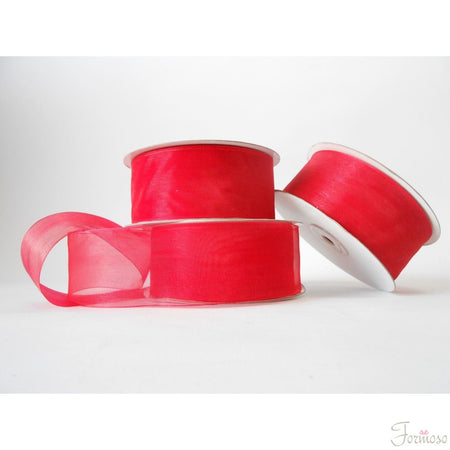 Nastro Organza Rosso 40mm 50 mt