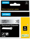 Nastro Rhino 18486 - 12 mm x 5 5 mt - poliestere - permanente - nero-metallo - Dymo Cancelleria e prodotti per ufficio/Elettronica per ufficio/Accessori/Accessori per etichettatrici Eurocartuccia - Pavullo, Commerciovirtuoso.it